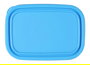 Duralex Fiambrera Rectangular Freshbox 0.4L Tapa Azul - 11 x 4.5 x 15.5 cm (8 Unidades)