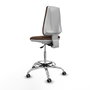 PIQUERAS Y CRESPO Taburete Elche blanco AS Bali marrón oscuro