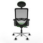 PIQUERAS Y CRESPO Silla de oficina Zulema Verde y Gris