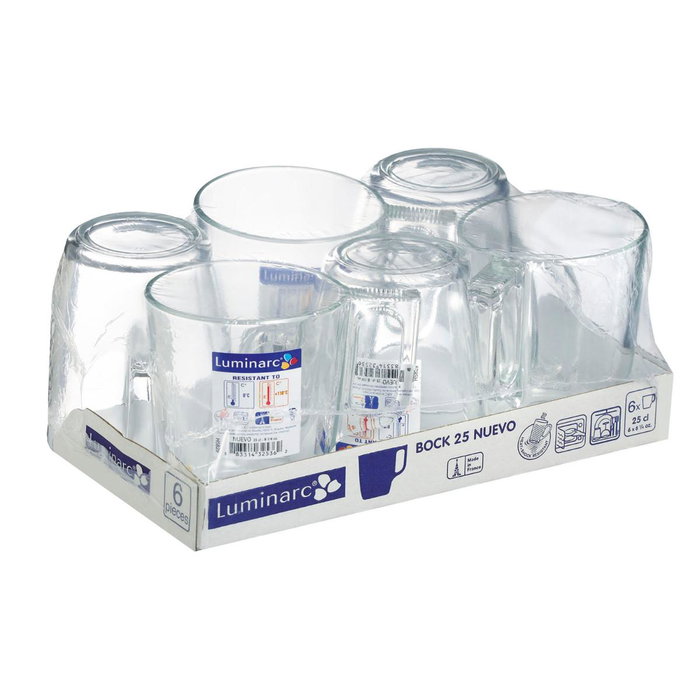 Mug Vidrio Nuevo Luminarc 25 cL
