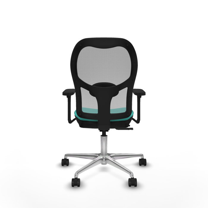 PIQUERAS Y CRESPO Silla de oficina Jorquera con mecanismo Sincro/Traslack, Turquesa y Gris