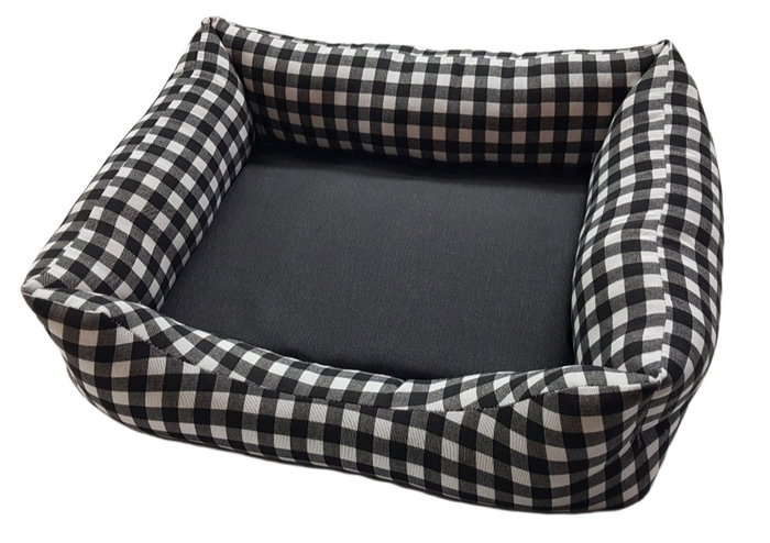 Bamboo Cuna Cuadrada Vichy 85cm Mascotas Perros Gatos Confortable