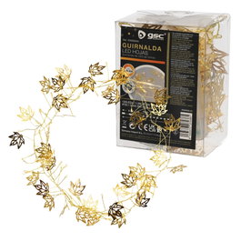 GSC Evolution Guirnalda LED de hojas doradas 1,5M Luz cálida