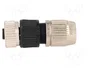 HARTING Conector M12 HARAX hembra de 4 pines recto