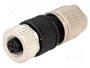 HARTING Conector M12 HARAX hembra de 4 pines recto