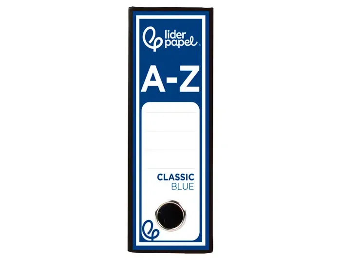 Liderpapel Archivador de Palanca Classic Blue Lomo 80mm Negro Compresor Metálico