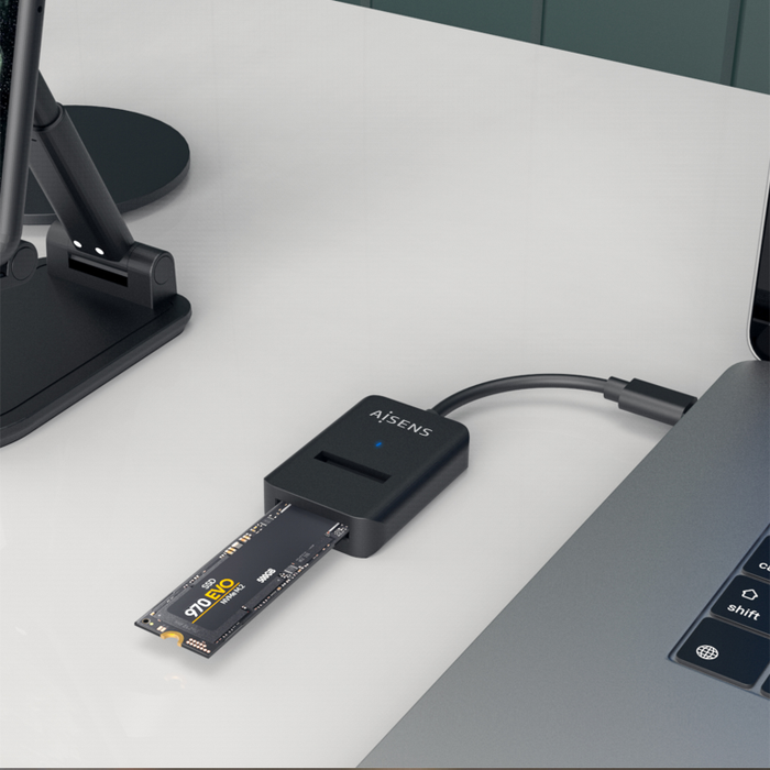 Aisens Dock USB-C para SSD M.2 SATA/NVMe ASUC-M2D011-BK Negro