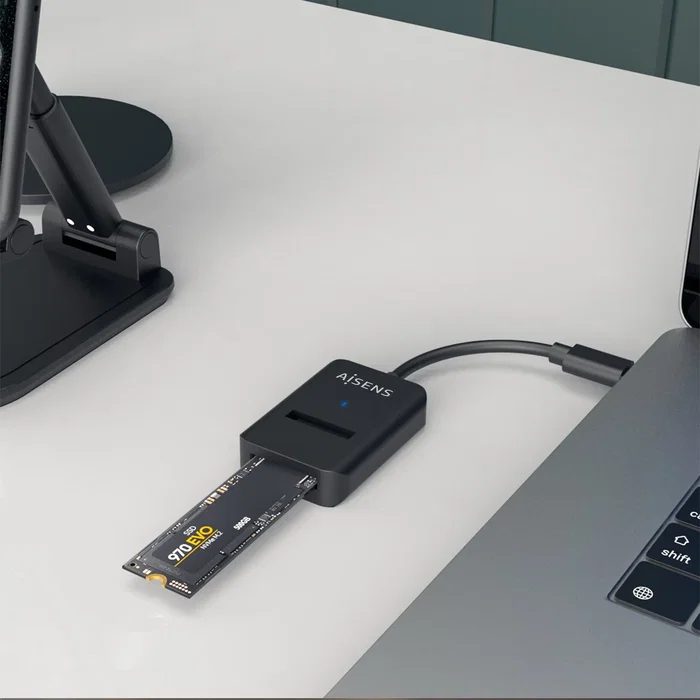 Aisens Dock USB-C para SSD M.2 SATA/NVMe ASUC-M2D011-BK Negro
