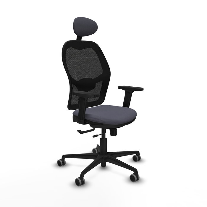 PIQUERAS Y CRESPO Silla de oficina Jorquera con mecanismo Sincro/Traslack, Gris oscuro y Negro PIQUERAS Y CRESPO Silla de oficina Jorquera con mecanismo Sincro/Traslack, Gris oscuro y Negro