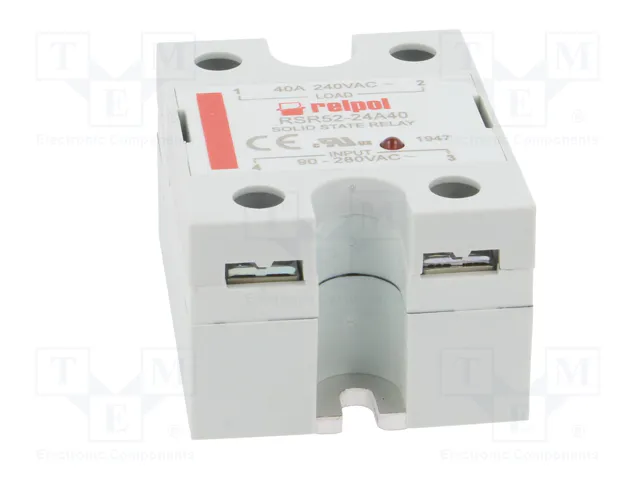 RELPOL RSR52 Relé de semiconductor monofásico 40A 48-280V AC