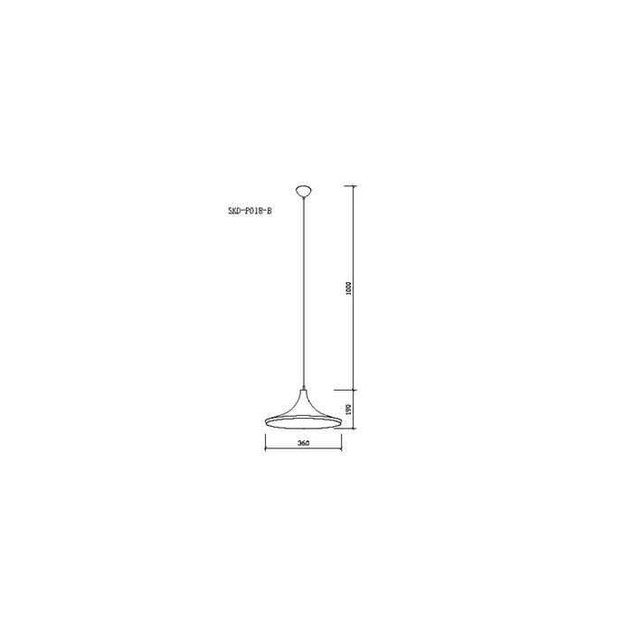 Lámpara Colgante Juliette Estilo Nórdico Vintage Sesentero Aluminio SKD-P018-B