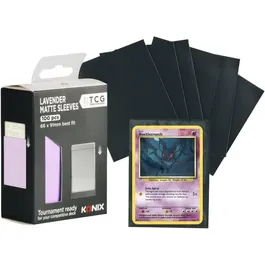Konix AABZQ30146 - 100 Fundas Mate Konix para Cartas TCG 66 x 91 mm, Magic: The Gathering, Pokemon, Rosa Lavanda