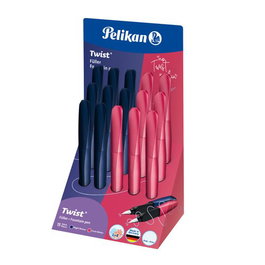 Pluma Pelikan Twist Shine Triangular Violet Surtido Expositor De 15 (12 Plumas + 3 Rollers)