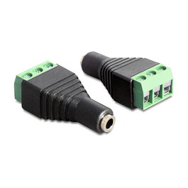 DeLOCK 65455 Adaptador de Jack 3,5 mm a Bloque de Terminales de 3 Pines