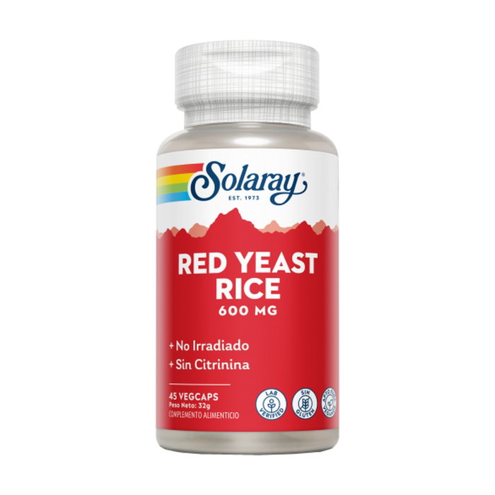Solaray Red Yeast Rice 600mg 45 cápsulas vegetales Solaray Red Yeast Rice 600mg 45 cápsulas vegetales