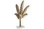 DKD Home Decor Escultura de Palmera en Aluminio y Mármol, Dorado y Blanco