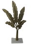 DKD Home Decor Escultura de Palmera en Aluminio y Mármol, Dorado y Blanco