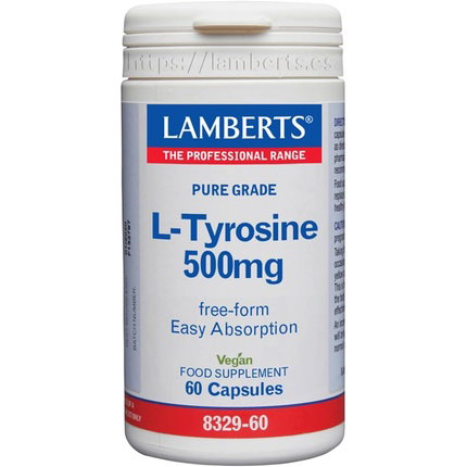 LAMBERTS L-Tirosina 500 mg, 60 cápsulas LAMBERTS L-Tirosina 500 mg, 60 cápsulas