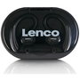 Lenco EPB-460BK Auriculares Bluetooth True Wireless TWS con Micrófono Negro - IPX5 Deportes Batería 60h