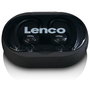 Lenco EPB-460BK Auriculares Bluetooth True Wireless TWS con Micrófono Negro - IPX5 Deportes Batería 60h