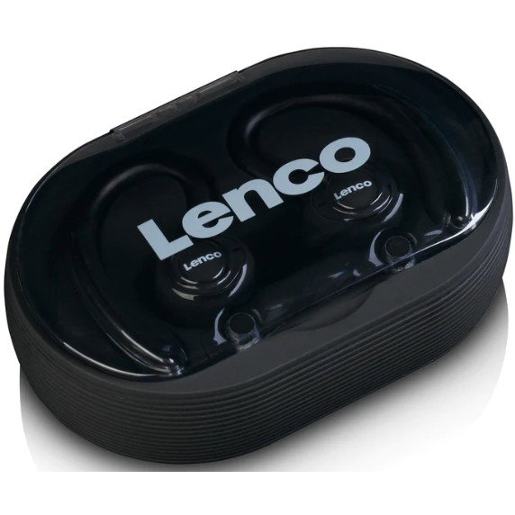 Lenco EPB-460BK Auriculares Bluetooth True Wireless TWS con Micrófono Negro - IPX5 Deportes Batería 60h