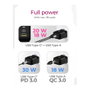 ICY BOX Cargador IB-PS106-PD 38W con puerto USB-C y USB-A, Negro