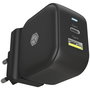 ICY BOX Cargador 38W IB-PS106-PD 2 Puertos USB-A/C con Carga Rápida Quick Charge 3.0 y USB Power Delivery 3.0 para Interior, Negro