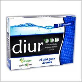 PINISAN Diur 30Cap. Cápsulas Diuréticas Veganas con Cola de Caballo, Abedul y Estigmas de Maíz. Sin Gluten ni Lactosa. 30 Cápsulas