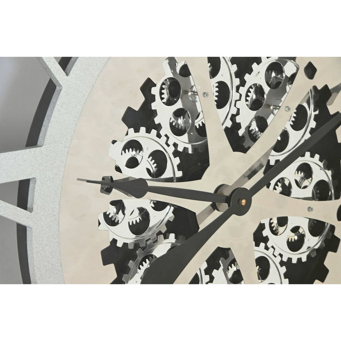 DKD Home Decor Reloj de Pared de Hierro Plateado 102x102 cm