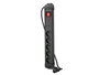 Lanberg SP1 Regleta de protección 5x PL 1.5m negro