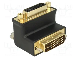 DeLOCK Adaptador DVI-I macho a DVI de 29 pines hembra angulado a la derecha, Negro