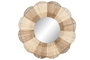 DKD Home Decor Espejo de Ratán y Metal Natural 87x87 cm