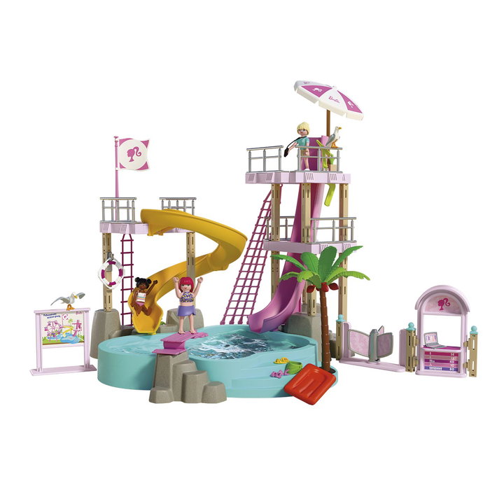 PLAYMOBIL Barbie Parque Acuático Malibu 72120 - Juguete Verano para Niñas +4 años