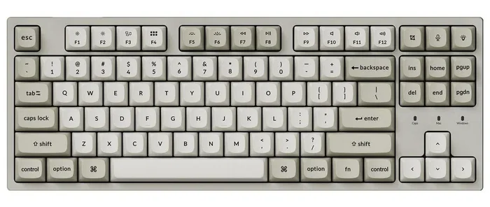 Keychron C1PX-M1 Teclado Mecánico 80% TKL Super Red Switch Hot-Swap RGB USB Blanco-Gris Keychron C1PX-M1 Teclado Mecánico 80% TKL Super Red Switch Hot-Swap RGB USB Blanco-Gris