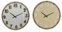 DKD Home Decor Reloj de Pared MDF Lino 60x60 cm Pack de 2