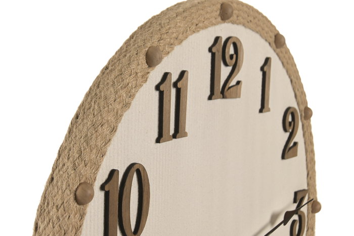 DKD Home Decor Reloj de Pared MDF Lino 60x60 cm Pack de 2