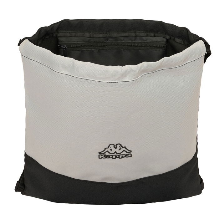 Bolsa Mochila con Cuerdas Kappa Grey Negro Gris 35 x 40 x 1 cm