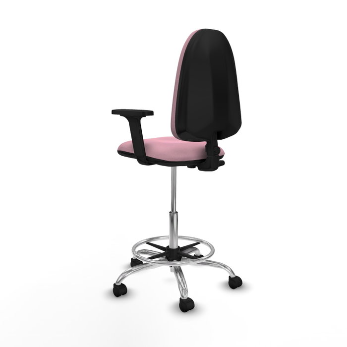 PIQUERAS Y CRESPO Taburete Aýna Rosa con brazos 2D
