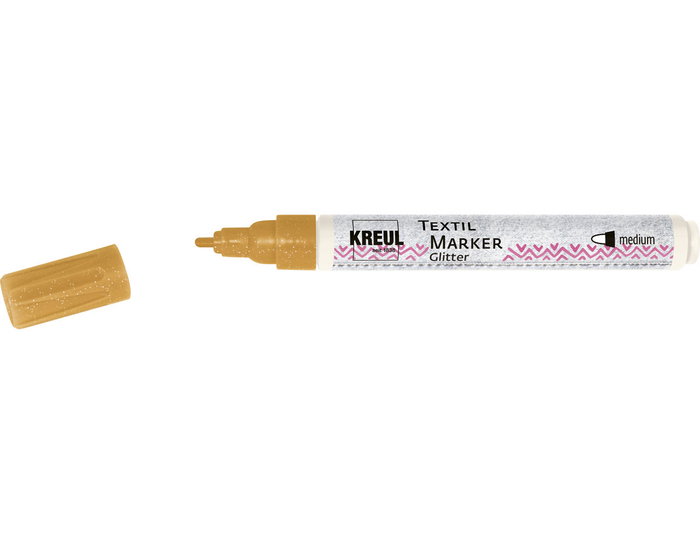 Kreul Rotulador para textil purpurina oro punta bala 2-4mm Kreul Rotulador para textil purpurina oro punta bala 2-4mm