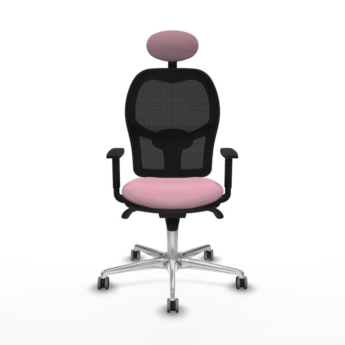 PIQUERAS Y CRESPO Silla de oficina Jorquera con mecanismo Sincro, Rosa y Negro PIQUERAS Y CRESPO Silla de oficina Jorquera con mecanismo Sincro, Rosa y Negro