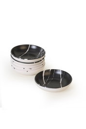 Hermia X00017422 Juego de Salseras de Gres Cerámico Blanco Mate, 13 cm (6 Piezas)