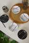 Hermia X00017422 Juego de Salseras de Gres Cerámico Blanco Mate, 13 cm (6 Piezas)