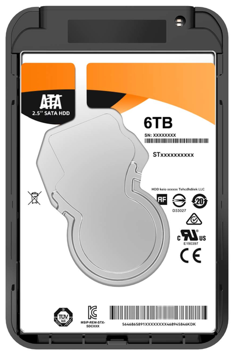 AISENS Caja Externa 2.5'' SATA a USB 3.1 Gen1 Negra ASE-2521B