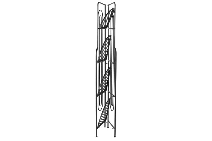 DKD Home Decor Estanteria Loftcarter Negra Metal 4 Estantes 34 x 160 x 50 cm (2 Unidades)