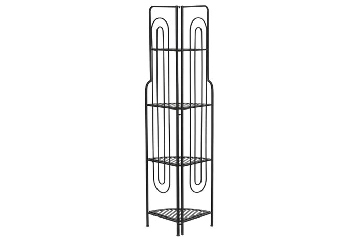 DKD Home Decor Estanteria Loftcarter Negra Metal 4 Estantes 34 x 160 x 50 cm (2 Unidades)