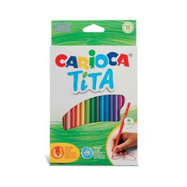 Carioca Tita 18 Lápices Hexagonales de Colores Surtidos
