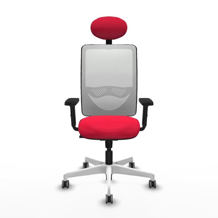 PIQUERAS Y CRESPO Silla de oficina Zulema con mecanismo Sincro, Rojo y Blanco PIQUERAS Y CRESPO Silla de oficina Zulema con mecanismo Sincro, Rojo y Blanco