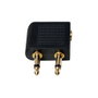 LogiLink Adaptador de audio 2x 3.5 mm 2-pin/M a 3.5 mm 3-pin/F en ángulo de 90°, negro