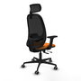 PIQUERAS Y CRESPO Silla de oficina Cilanco Naranja y Negro
