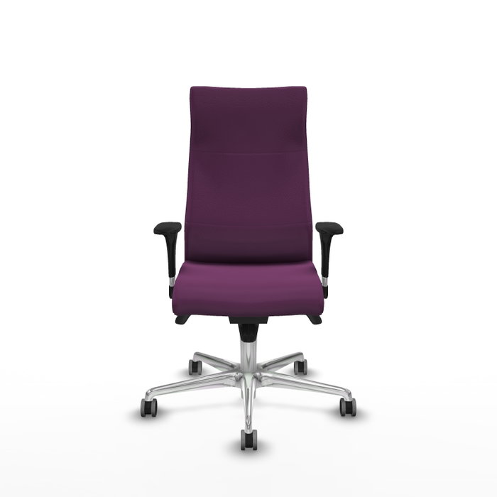 PIQUERAS Y CRESPO Sillón Albacete con Mecanismo Sincro, Similpiel Morado, Base Aluminio y Brazos 1D PIQUERAS Y CRESPO Sillón Albacete con Mecanismo Sincro, Similpiel Morado, Base Aluminio y Brazos 1D